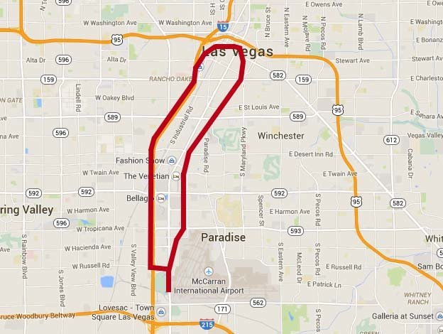 Vegas Views Flight Route Map