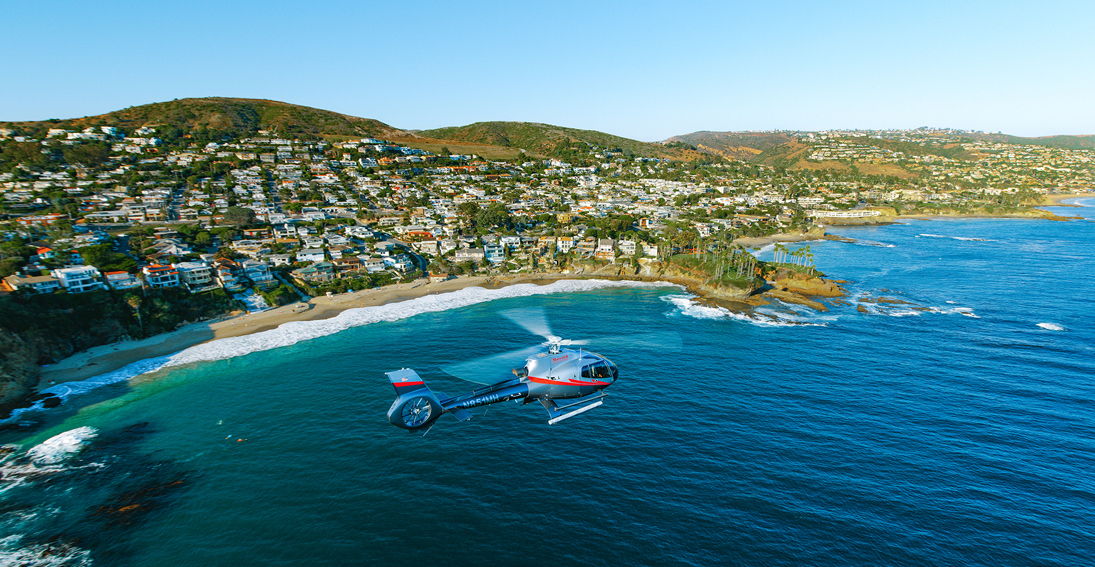 Experience the stunning beauty of the California coast with Maverick Helicopters on this aerial tour.