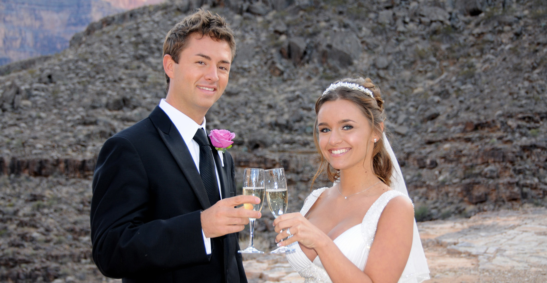 Toast to your special day down deep within the heart of the Grand Canyon